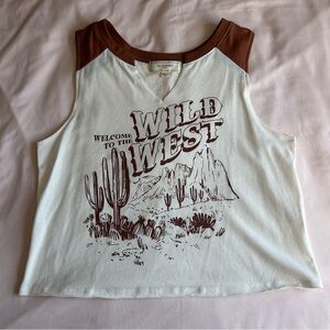 Wild West Desert Graphic Muscle Tee – Size Medium